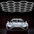 Hexagon LED Lights, 581W 58100LM 22 Grids Ultra Bright Daylight White Easy DIY Install Workshop & Garage Lighting, Durable, Gen 2 Bright Lighting