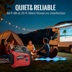 Portable Inverter Generator, Ultra Quiet, CO Alarm, Peak 2500W Rated 1900W, Peak 3200W Rated 2600W, Peak 3600W Rated 3000W, Peak 4000W Rated 3200W, Peak 4500W Rated 3600W, Ideal for Yard, Lawn, Garden, Camping, RV, Home Backup Power