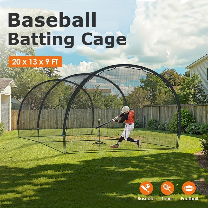Baseball Batting Cage 20/30Ft for Backyard, Baseball Training Equipment Netting Cages, Golf Softball Baseball Nets for Batting with Frame And Net, Hitting And Pitching Practice