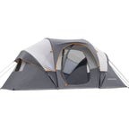 10 Person Camping Tent - Portable Easy Set Up Family Tent for Camp, Windproof Fabric Dome Tent Outdoor for Hiking, Backpacking, Traveling-14'x11'x74in(H)