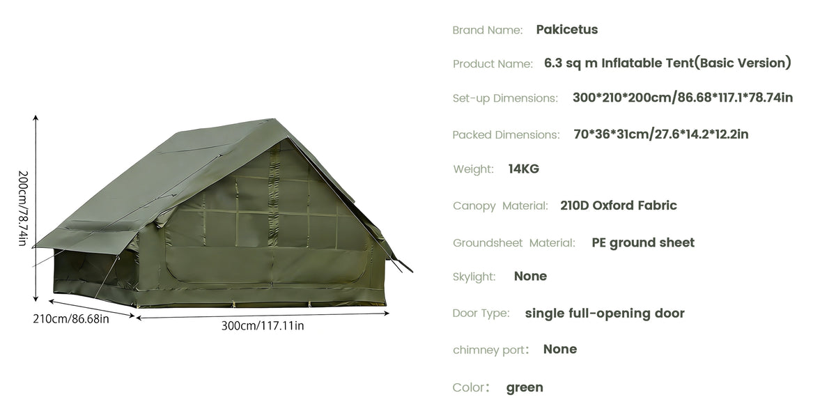 PAKICETUS Inflatable SUV Tailgate Tent with Air Pump for Quick Setup, 4-6 Person Model, Breathable Mesh for Smooth Ventilation, Windproof Oxford Fabric Inflatable Shelter, Suitable for Summer Glamping and Car Camping