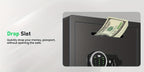 6.0 Cub Extra Large Heavy Duty Fireproof for home Safe Box with Biometric Fingerprint Lock, Backlit Keypad & Deposit Slot - Dual Alarm System, Digital Display, Metal Construction, Secure Cash & Valuables Storage for Home, Office