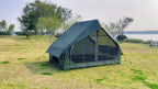 65 Sq.ft Inflatable Camping Tent For 3-4 Person, Self-Supporting Air Tent With Easy Setup, Windproof Cabin Tent With Mesh Windows, Portable Inflatable Tent For Outdoor Camping, Hiking, Backpacking & Travel