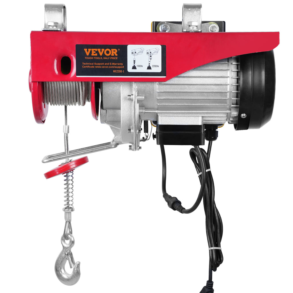 VEVOR 2200 lbs Wireless Attic Lift, 1600W 120V Electric Hoist with Wireless Remote Control, 40ft Single Cable Lifting Height & Pure Copper Motor, for Garage Warehouse Factory