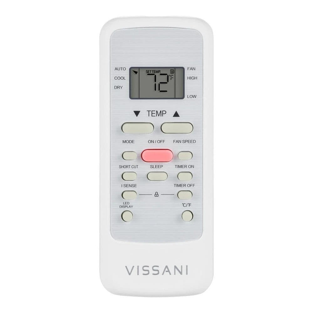 Vissani 115-Volt 3-in-1 Portable Air Conditioner Unit Cools 150 sq. ft., with Remote in White