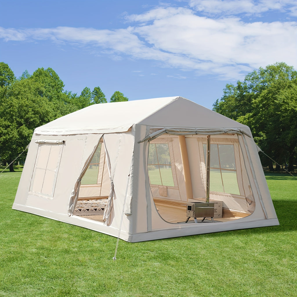 LILYPELLE Inflatable Camping Tent, Easy Setup Air Tent with Hand Pump, 4-Season Glamping Tent for Couples, Groups, And Families