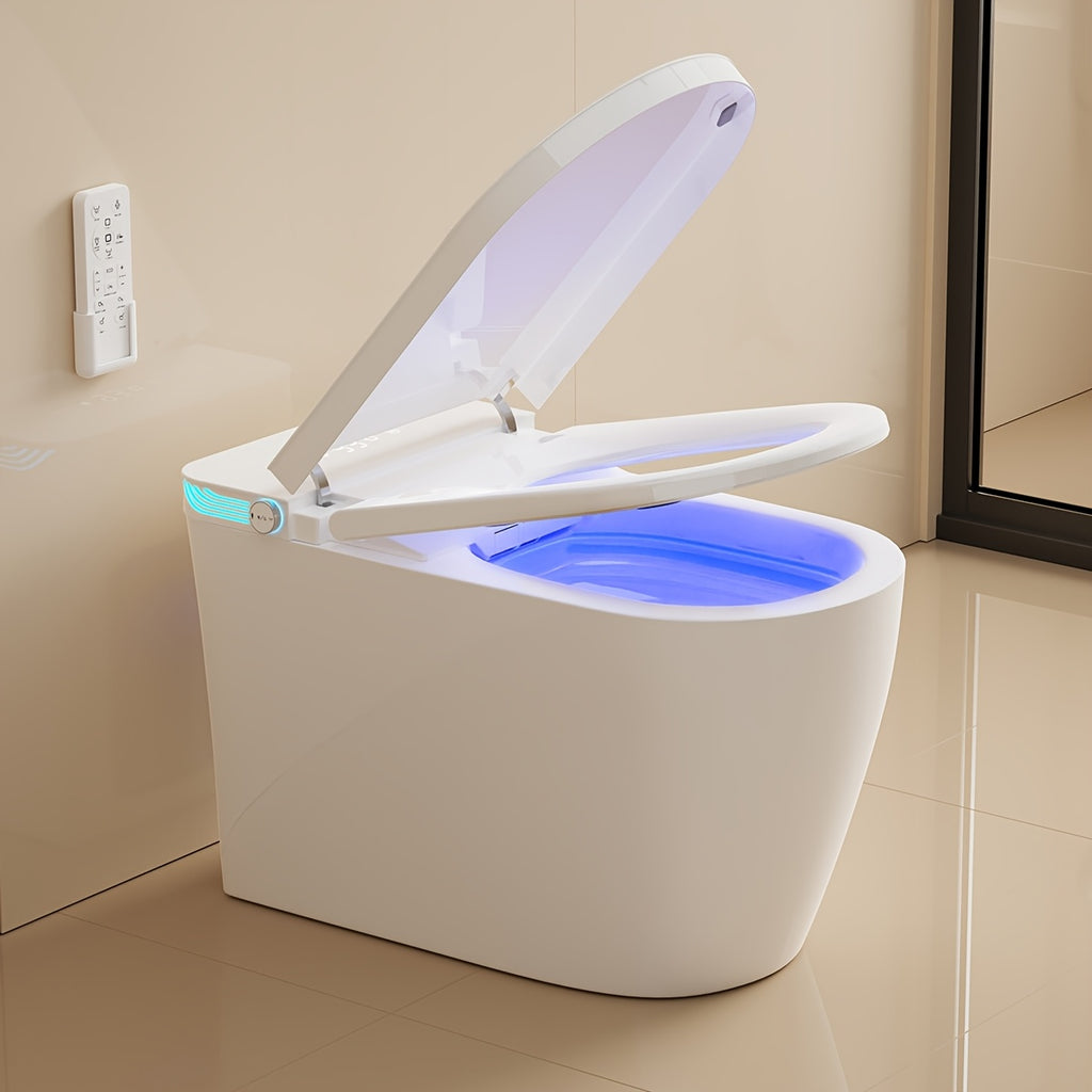 Smart Toilet With Bidet Built In, Elongated Toilet With Heated Seat, Dryer, Auto-Lift Lid, Soft Close, Electric Tankless Toilets With Auto Flush