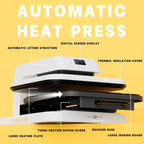 HTVRONT Auto Heat Press Machine 15x15 for T Shirts - Professional Heat Transfer Machine with Auto-Release - Fast & Even Heating for HTV, Sublimation Projects