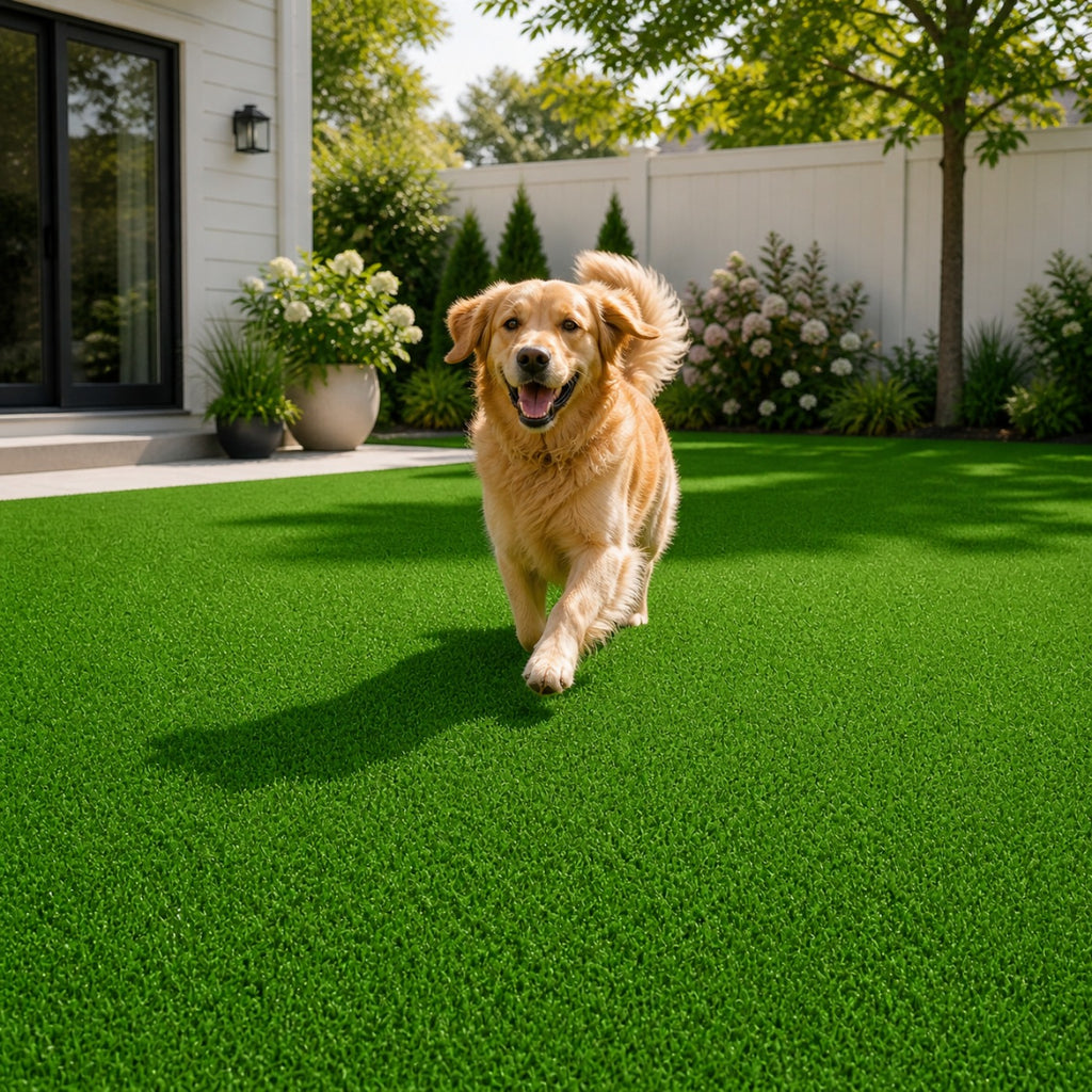 6 X 25 Ft Artificial Grass Turf, 0.65 in Pile Height Synthetic Lawn Rug, Realistic Fake Grass Carpet for Patio, Backyard, Garden, Balcony, Pets, Indoor Outdoor Landscaping