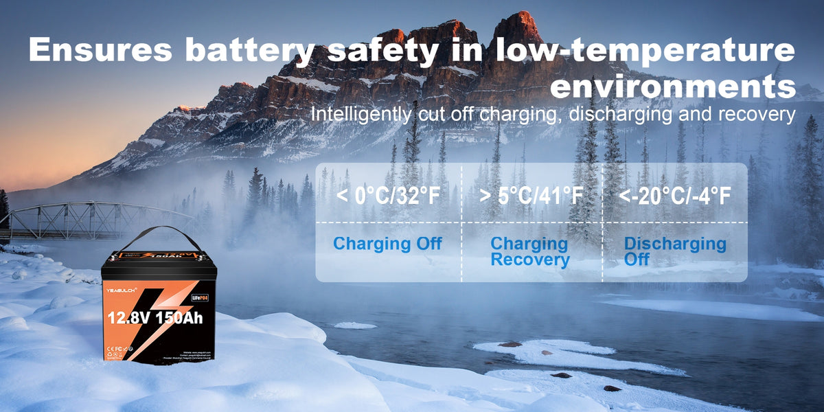 12V 100Ah/100Ah*2/150AH MAX LiFePO4 Lithium Battery, with 100A BMS, 12V Deep Cycle Marine Battery, Maximum Energy 1280Wh, Low Temperature Protection. High Performance, Suitable for Home Or Outdoor Use.