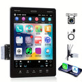 Merry Christmas Single Din Car Stereo with 9.5 Inch Vertical Detachable Touch Screen Car Radio with FM Radio Mirror Link TF/USB/AUX Input and Backup Camera