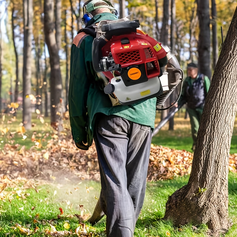 80cc 900 CFM High-speed Airflow Lawn Blower, Air-cooled Gasoline Backpack-style Lawn Blower, Snow Blower, for Efficient Lawn And Debris Cleaning. Ergonomic And Low-vibration, Cruise Control, Ideal for Year-round Backyard Maintenance.