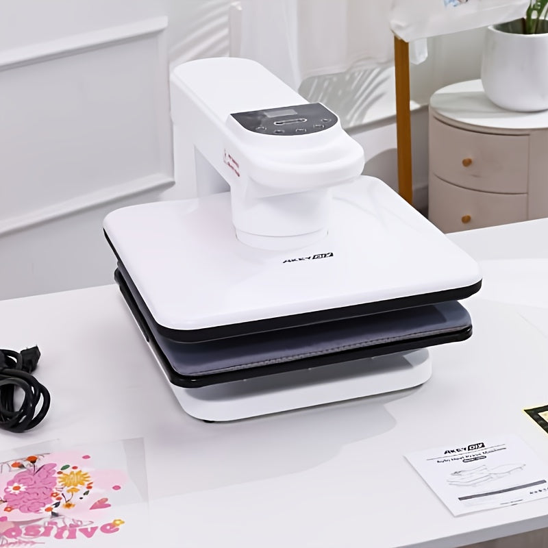 15X15" Car Heat Press Machine for T-Shirts, Large Digital Control Heat Transfer Machine for T-Shirts, 360° Swing Away Heat Press with Auto Release, Fast