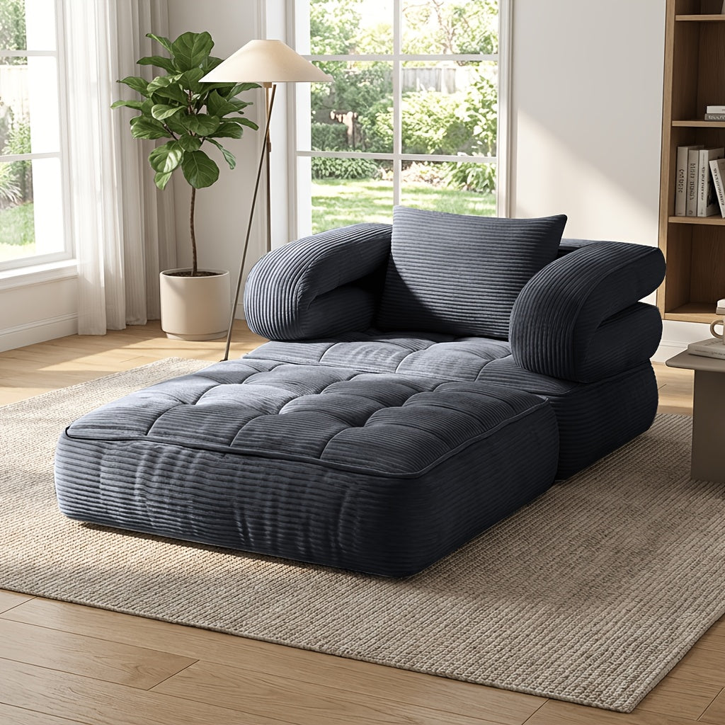 Multi-functional Convertible Sofa Bed—No Assembly Required, High-density Sponge, Soft and Skin-friendly Fabric | Suitable for Small Spaces, Bedrooms, Apartments, RVs as a Multi-position Sofa, Movie Sofa, Lazy Sofa, Office Sofa, Lounger, or Leisure