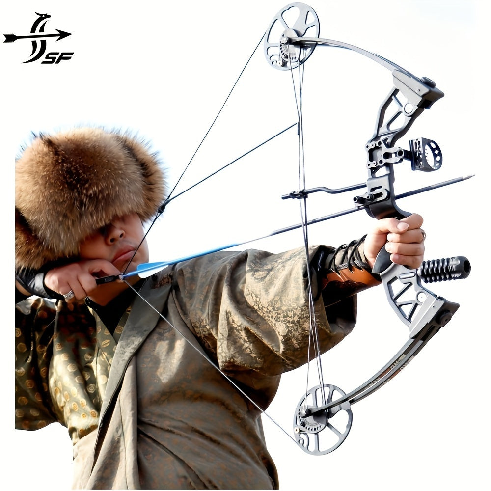 SF Archery Compound Bow Set, 30-70 Lbs Draw Weight Adjustable, 19"-30" Draw Length, Hunting Compound Bow Kit for Adults, Youth, Beginners, Outdoor Shooting, Right Hand