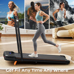 Incline Walking Pad Treadmill with LED Display for Home and Office Walking, Jogging or Running