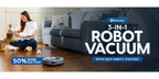 Vacmaster 3-in-1 Robot Vacuum Cleaner Pet Companion and Mop Combo with Self-Empty Station for 45 Days, LiDAR Navigation, 3000Pa Strong Suction, Multi-Floor Mapping for Homes with Pets, Carpet & Hard Floors