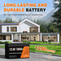 12.8V 100Ah LiFePO4 Lithium Deep Cycle Battery, Built-in 100A BMS,Grade A Battery Cell, 10-Year Lifespan, for wheelchairs, emergency lighting, RV/outdoor camping, marine, golf carts, trolling motor, home energy storage, computer power backup, off-grid app