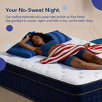 Queen Size 12-Inch Mixed Mattress, Memory Foam - Ergonomic Design, Medium Firm Mixed, Luxurious Spring Comfort Mattress, Suitable for Home, Guest Room, Hotel