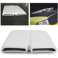 Hood Scoop Compatible with 1970-1976 Plymouth Duster 340 A-Body Front Fiberglass Hood Scoop Molding Trim Bezel White