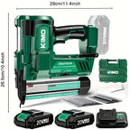 Cordless Brad Nailer and Stapler for Home Improvement and Woodworking, KIMO Battery-Powered Tool