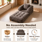 3-in-1 Convertible Folding Sofa Bed, Floor Futon Couch Cloud Shaped Corduroy Upholstered, High-Density Foam Ultra-Soft Comfy Lounge Bean Bag Chair, Versatile Pull-Out Sleeper for Living Room Guest