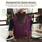 5pcs Soft Luggage Collection Including a Duffel, a 20-Inch Carry-On, And 24 & 28-Inch Expandable Rolling Suitcases, Featuring Rotating Wheels, Lightweight Design, Tsa-Approved Lock, in Purple Color