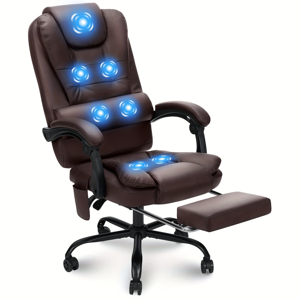 Massage Office Chair for Reclining Desk Comfort and Remote-Controlled 7-Point Relaxation at Home
