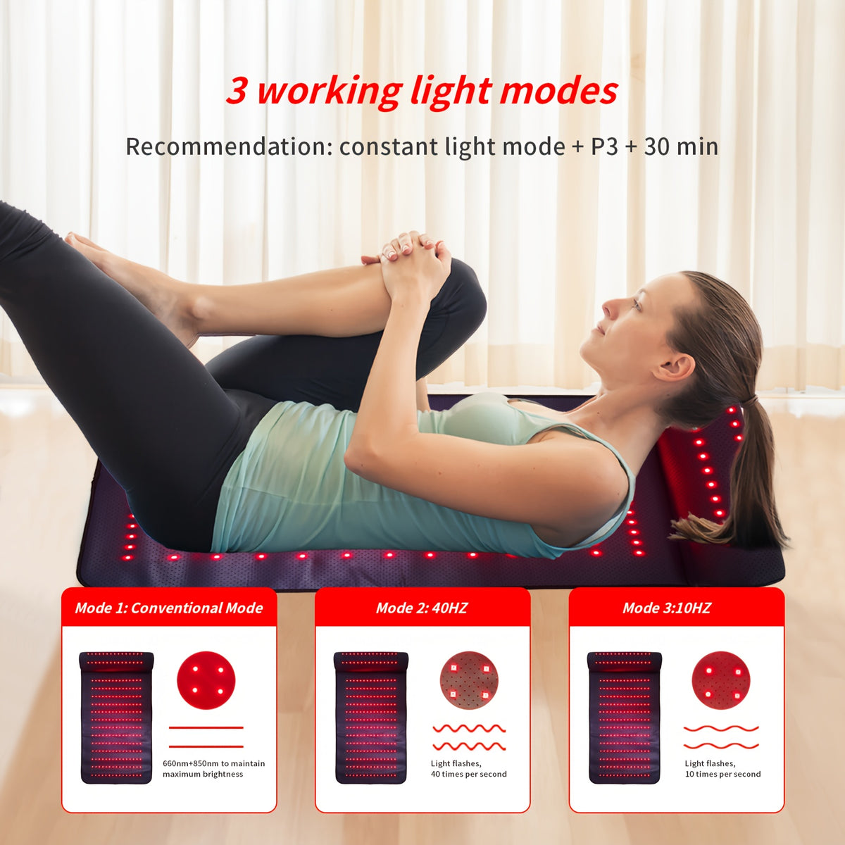 FDA Cleared ELVISH Leather Red Light Relax Body Cushion with Soft Neck Support, Dual Wavelength LED Lights, 3-in-1 Chip for Pain Relief, 225 Red Light Beads, 19.0×35.9 Inch, for Men & Women, Teacher & Father's Day Appreciation Gifts