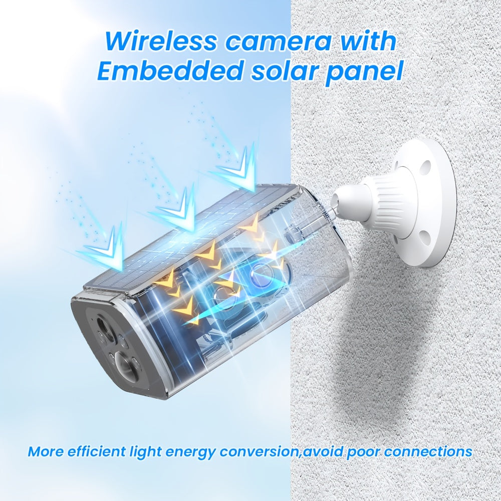 ARCCTV Cam 4-Cam Kit, Security Camera Outdoor Wireless, 2K Camera with Integrated Solar Panel, Forever Power, Smart Siren & Spotlights, 2-Way Audio, App-Controlled (Wi-Fi), 4MP Face Recognition AI, 5G & 2.4 GHz Wi-Fi, No Monthly Fee