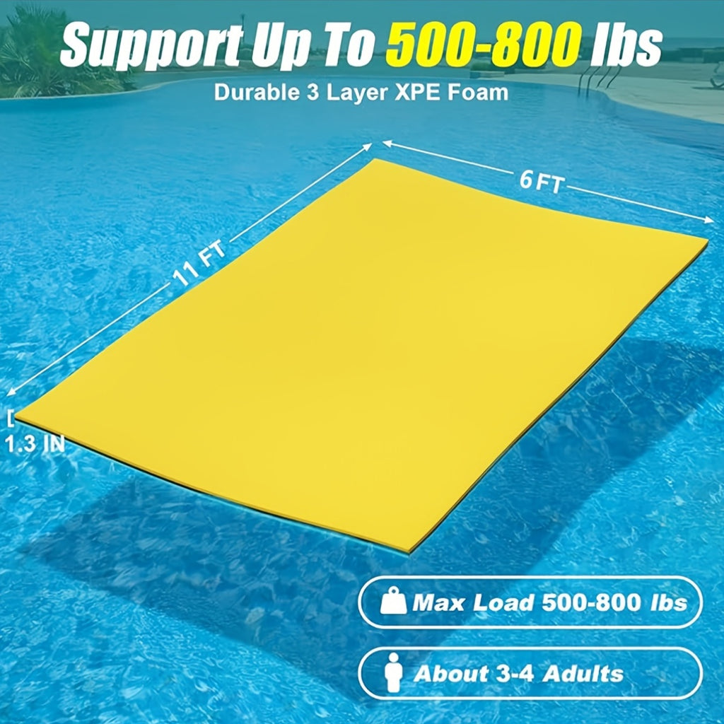 Floating Mat, Floating Water Mat For Lake, 3 Layers Tear-Resistant XPE Foam Portable Lily Pad Float For Adults, Multiple Sizes To Choose