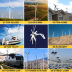 1000W Windmill 12V 24V Wind Turbine Generator with MPPT Controller 8 Blade Complete Power Supply System Kit Electric Generator Free Energy Home Appliance Electric Generator Camping