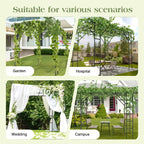 Sturdy Black Metal Arched Grape Trellis | Climbing Pergola, Fence Specifically For Vine Plants, Suitable For Balconies, Backyards, Villa Gardens, Durable And Easy To Install
