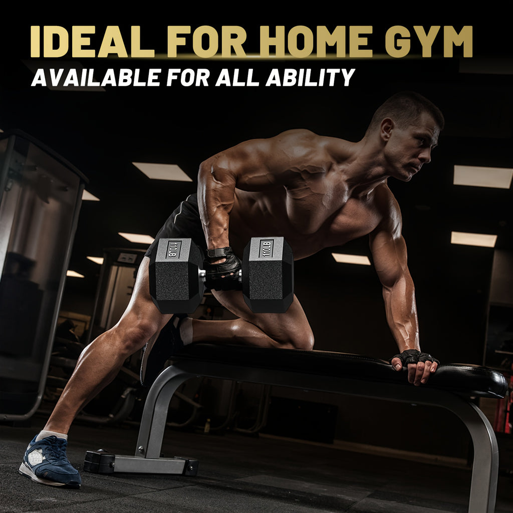 Hex Weights Dumbbells Set with Rack, 60-230 Lb Rubber Coated Dumbbell Sets with Storage, Free Hand Weight for Strength Training, Exercise, Fitness, Home, Gym, Heavy Duty
