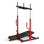 Vertical Leg Press Machine, 660LBS Capacity, Leg Strength Training Machine with Adjustable Leg, Back, and Head Positions for Home Gym, 2" Olympic Plate Compatible, Red