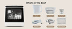 Countertop Dishwasher with 5+2 Programs, Air-Dry, Timer Function, Baby Care, 360° Dual Spray, 167℉ High-Temperature, No Plumbing Required, Portable Dishwasher with 1.32gal Built-in Water Tank, Mini Dishwasher for Home, Apartments, RVs