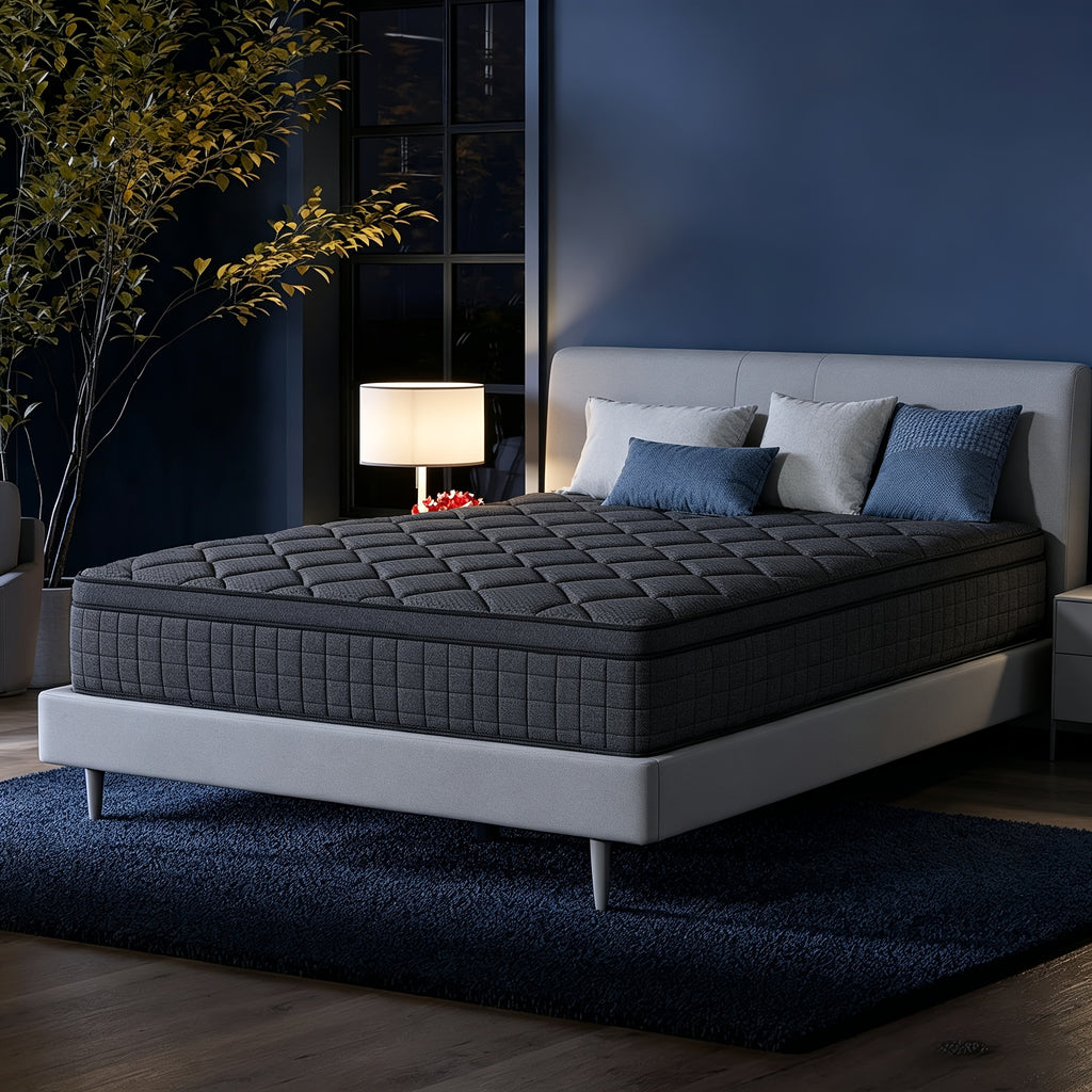 8/10/12/14 Inch Hybrid Mattress, Twin Full Queen King Sizes. Memory Foam with Independent Pocket Springs, Fiberglass-free, Odorless & Breathable, Medium Firm. Lumbar And Edge Support, Perfect for Home, Apartments And Hotels, Compressed Boxed.8/10in