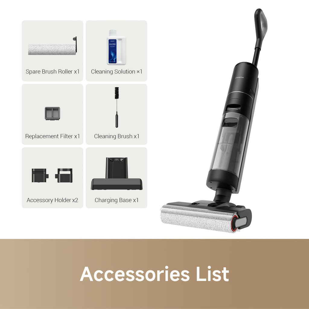 Refurbished DREAME H12 PRO Wet Dry Vacuum Cleaner, Cordless Vacuum Mop All In One, Smart Floor Cleaner for Hard Floor, One-Step Edge to Edge Cleaning with Hot Air Drying