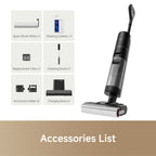Refurbished DREAME H12 PRO Wet Dry Vacuum Cleaner, Cordless Vacuum Mop All In One, Smart Floor Cleaner for Hard Floor, One-Step Edge to Edge Cleaning with Hot Air Drying