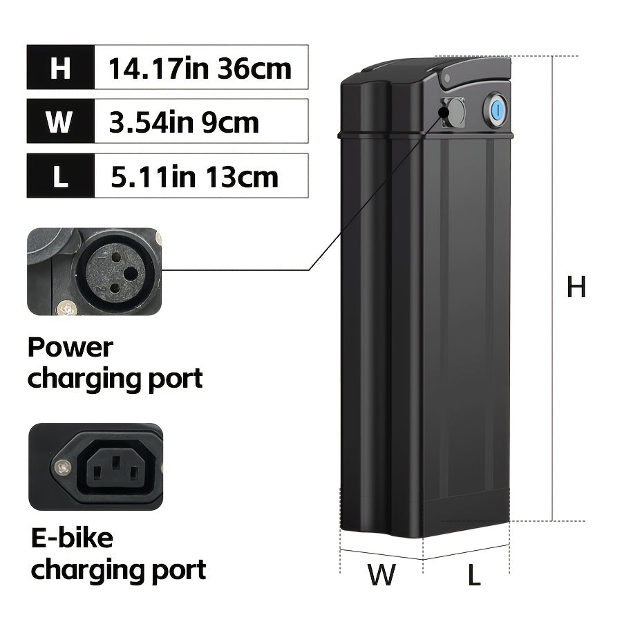 Electric Bicycle Battery, 48V 15Ah, Range Of 40km, Fully Charges In 3-6 Hours, Compatible with Various Models Such As GS5/GS5/GE5, Uses High-capacity Cells, Safe And Reliable, Charger Included.