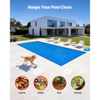 VEVOR Solar Pool Cover, 36 x 16 ft / 36 x 18 ft Rectangle Pool Bubble Cover, 12 Mil / 8 Mil Pools Solar Blanket with Bubble & PE Material, Daytime Heat Absorption, Nighttime Heat Retention, Heat Retaining Solars Covers, Blue
