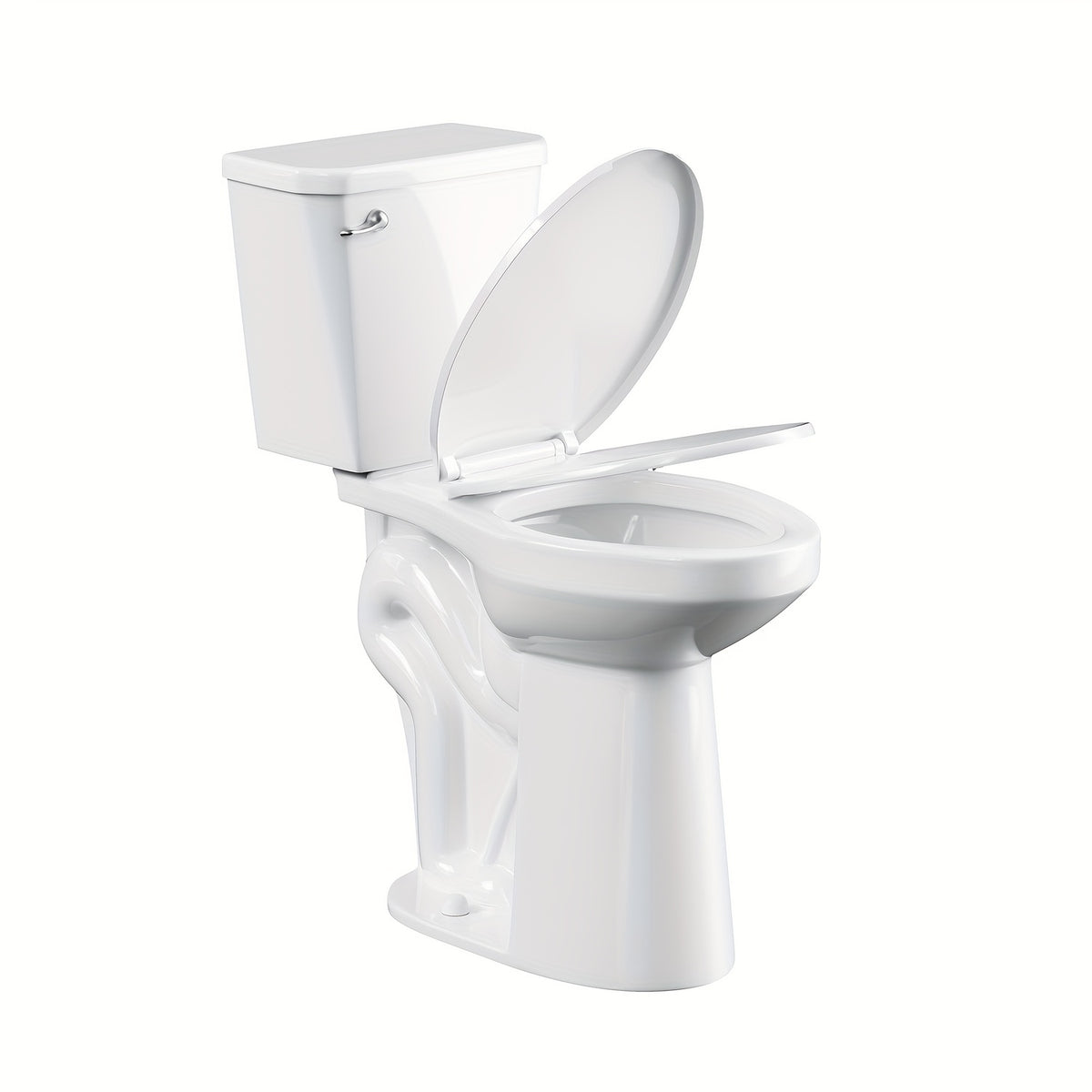 [Tall Toilet For Seniors] 21'' Extra Tall Elongated Toilet With Comfort Chair-Height Seat, 1.6 GPF Powerful Single Flush, 12'' Rough-In, Ideal For Seniors & Tall Individuals