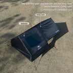 6-10 Person Inflatable Camping Tent - Easy-To-Set-Up Family Outdoor Tent with Sunshade, Windproof, Heat Insulation, And Mosquito Protection. High-Quality Design, Suitable for All Seasons, Includes Storage Bag, Air Conditioning Vent, And Chimney