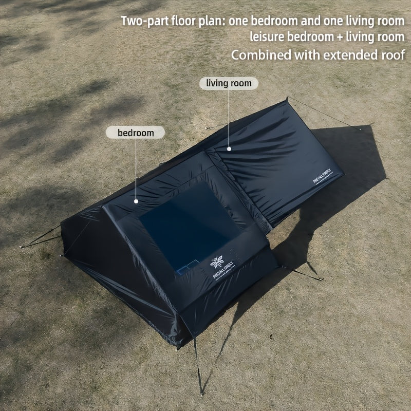6-10 Person Inflatable Camping Tent - Easy-To-Set-Up Family Outdoor Tent with Sunshade, Windproof, Heat Insulation, And Mosquito Protection. High-Quality Design, Suitable for All Seasons, Includes Storage Bag, Air Conditioning Vent, And Chimney