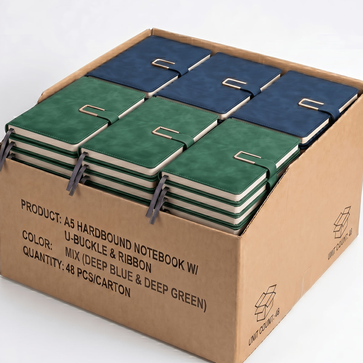 48 PACK Hardcover Leather Notebook, 200 Pages Lined Notebook 80 GSM Thick Durable Paper, Bulk for School Office Business Use, Back to School Supplie, Corporate Procurement Supplie