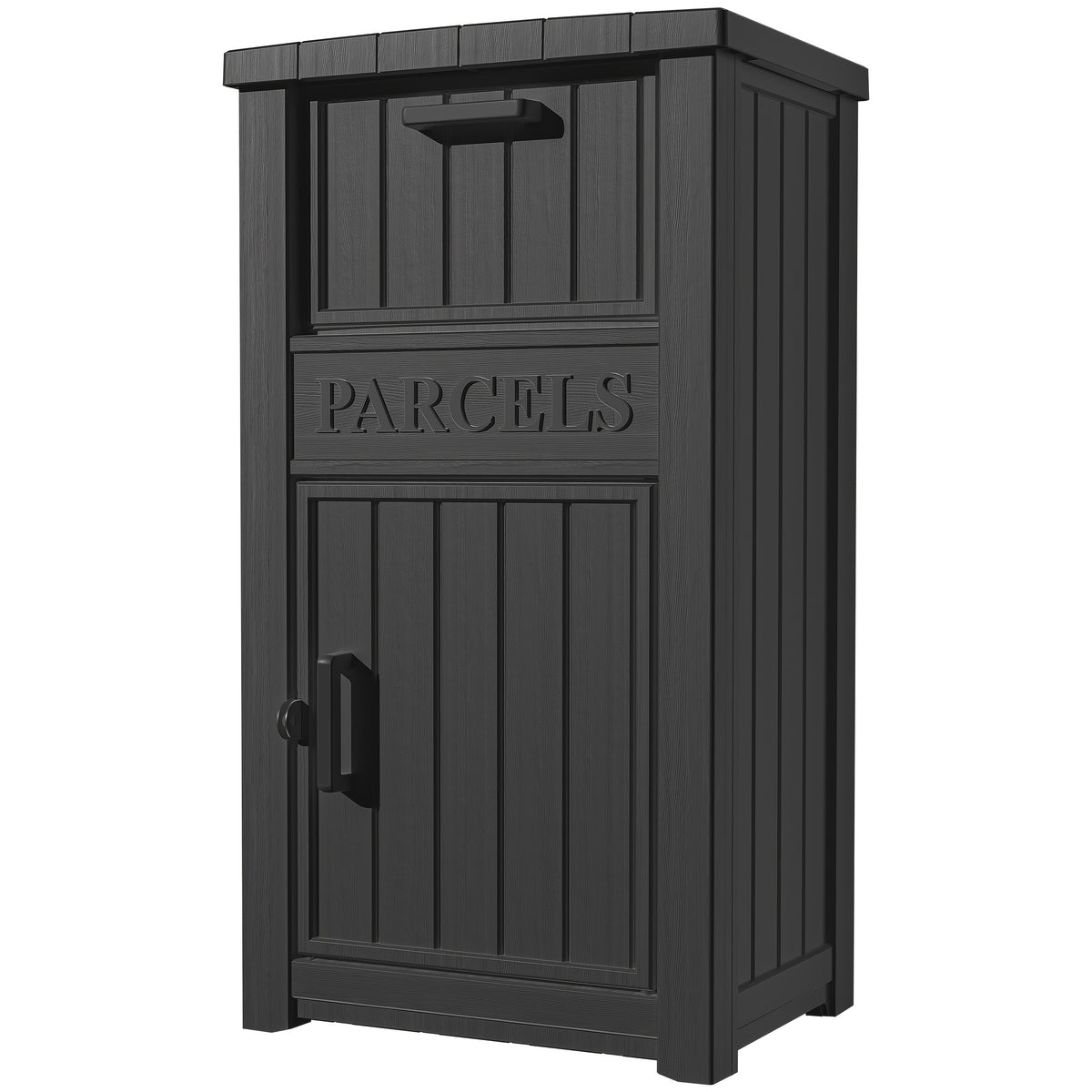 Secure Outdoor Package Delivery Box, Secure Parcel Drop Box With Lockable Flip - Anti-Sturdy Plastic Storage Solution For Porch, Garden Equipment, Camping Supplies, Ideal For Outdoor Storage, Box, Cabinet, Rack For Outdoor Storage