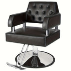 Barber Chair with Hydraulic Height Adjustment and 360-Degree Swivel for Salon Hair Styling and Spa Services