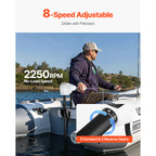 86lb 24V Thrust Electric Trolling Motor Saltwater Trolling Boat Engine for Kayak