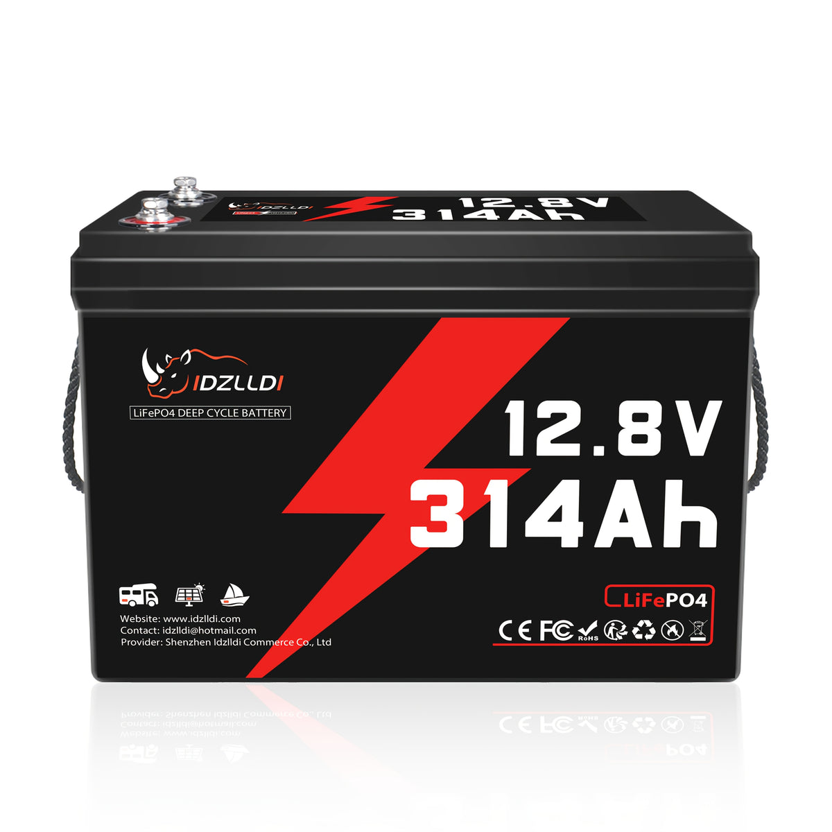 RV 12V 150/314Ah Lifepo4 Lithium Battery, Built-In BMS System, High Power Output, 15000+ Rechargeable Lithium Iron Phosphate Battery Deep Cycle, Very Suitable for Household, Solar Energy, And Camping