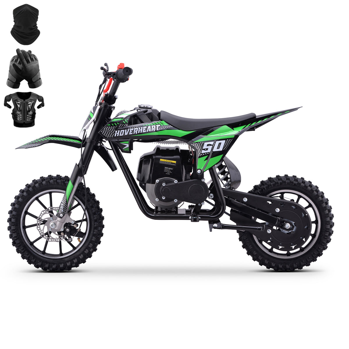 Gas Motocross Bike with 40cc 4-Stroke Engine — 2.50-10 Off-Road Tires and Pull-Start Operation